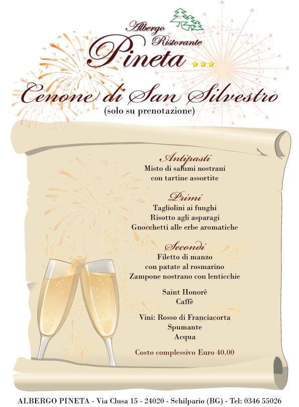 Menu di Albergo Ristorante Pineta Schilpario 