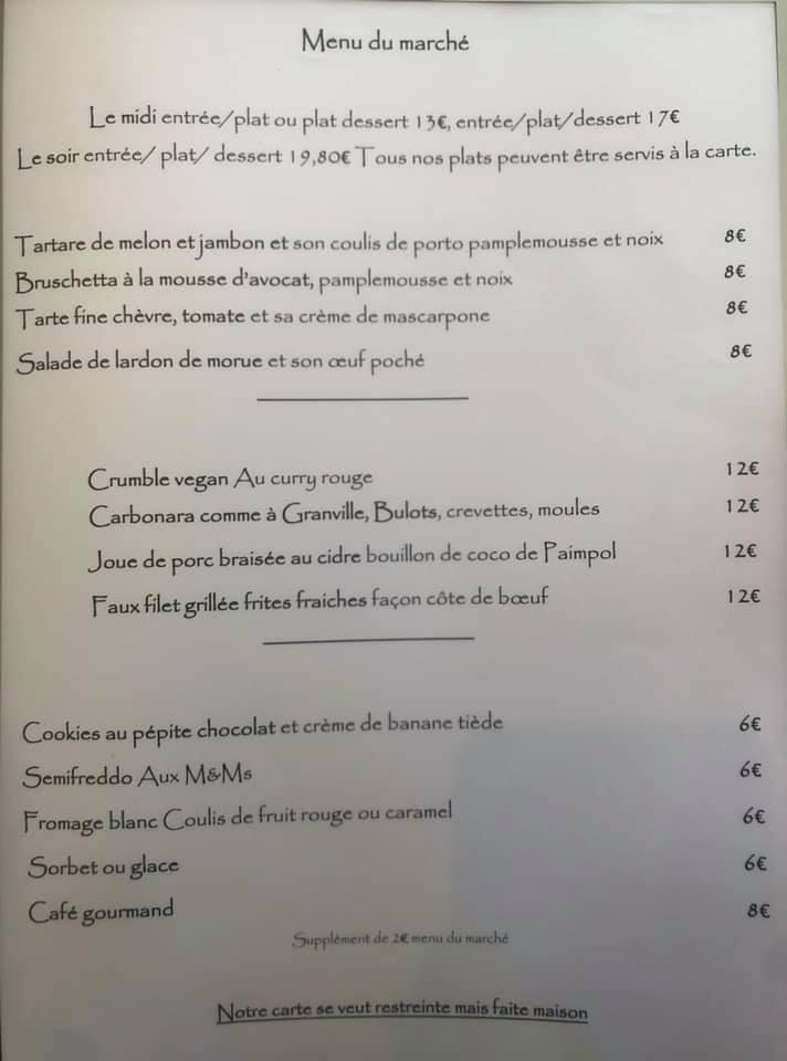Carta de Beverl'Inn Hôtel Restaurant, Flers