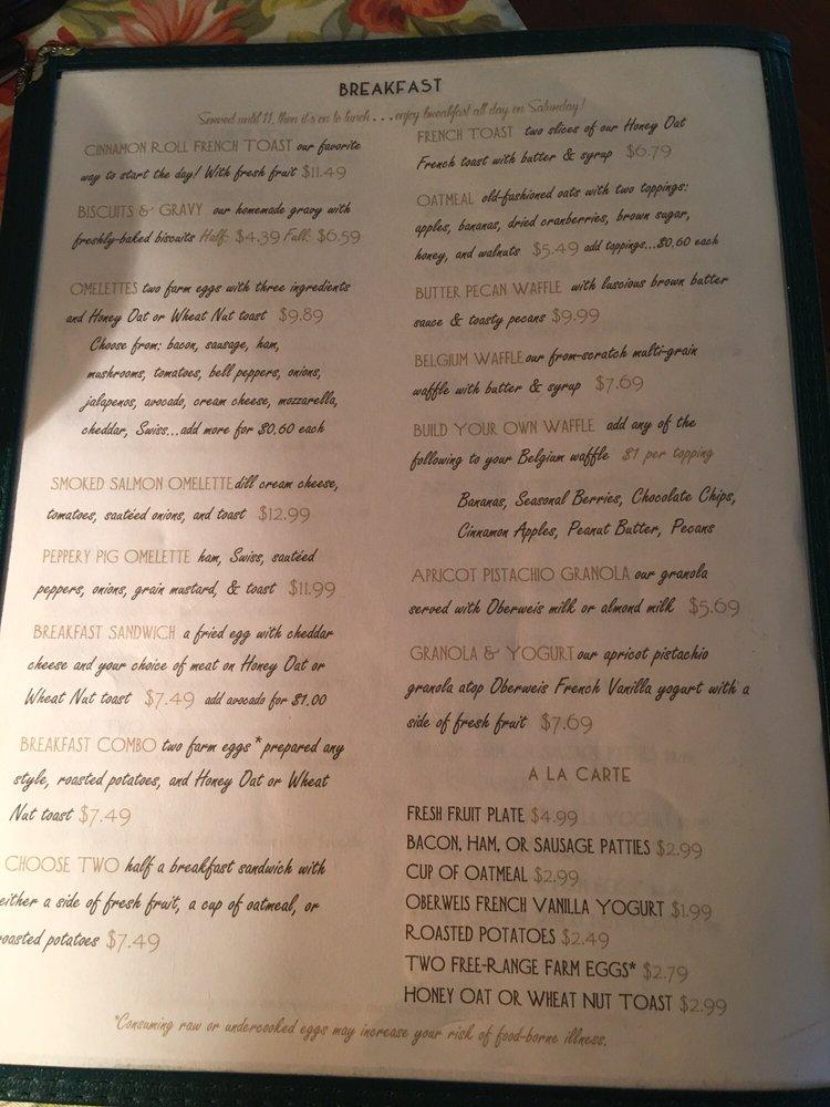 Menu at Bread Basket Cafe and Bakery, Danville
