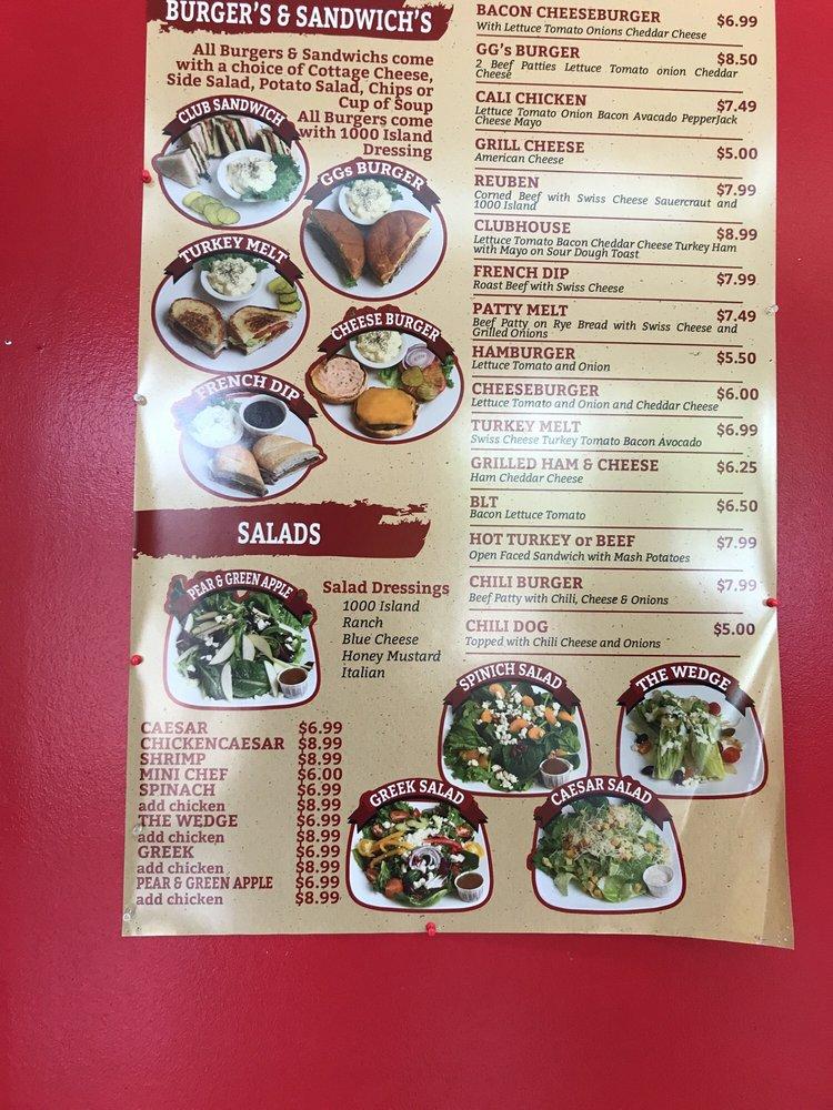 Menu at GG'S Deli Food restaurant, Vancouver