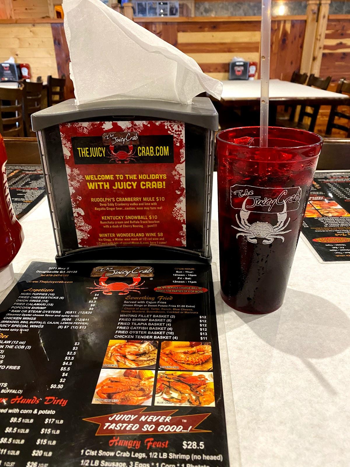 Menu at The Juicy Crab pub & bar, Douglasville