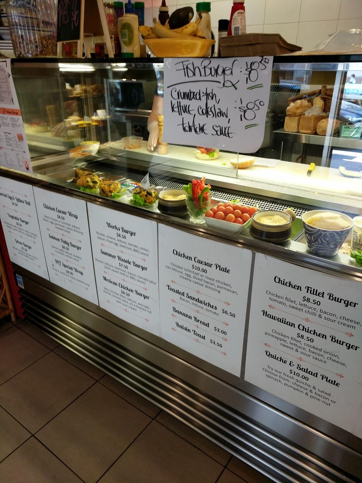 Menu at Grices Bakery Cafe, Cessnock