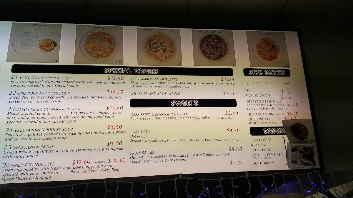 Menu at Riccarton Noodle House restaurant, Christchurch