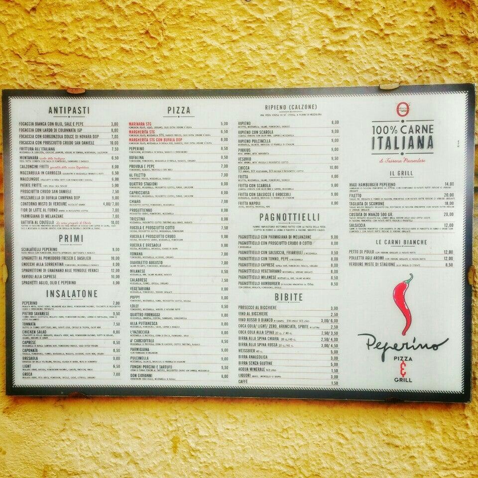 Menu di Peperino 