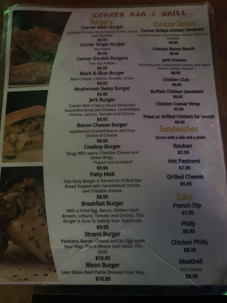 Menu at Corner Bar & Grill, Largo