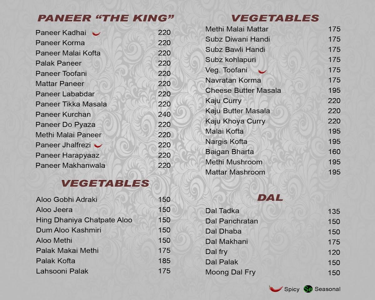 Menu at Mamu Da Dhaba, Bhuj, Hotel Kutch Heritage