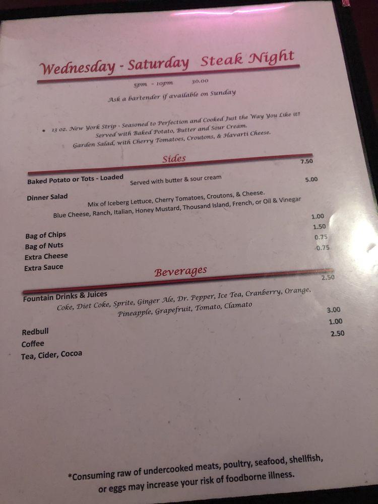 Menu at The Palmer Bar and Grill, Palmer