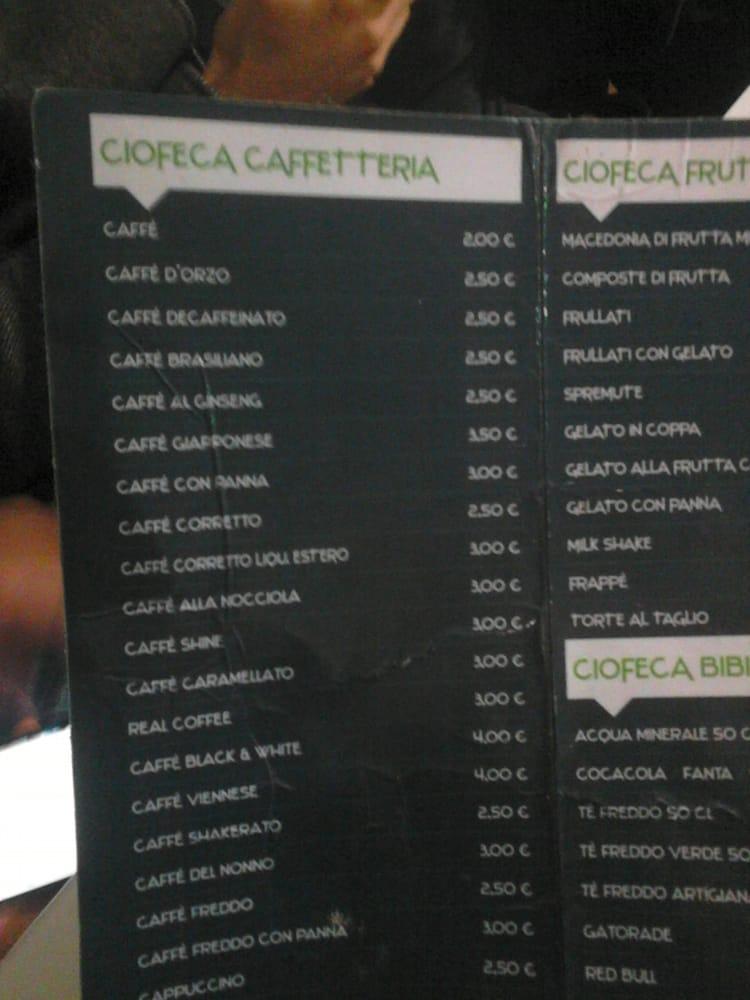 Menu da Elena's Lounge Bar, Napoli