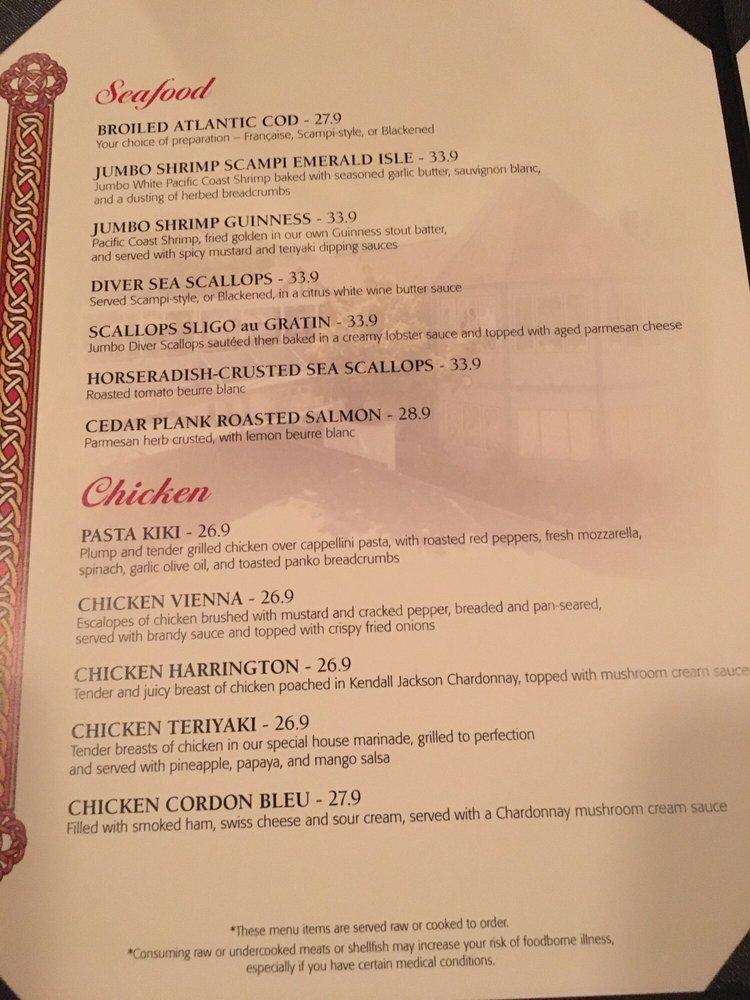 Menu at Irish Coffee Pub, East Islip