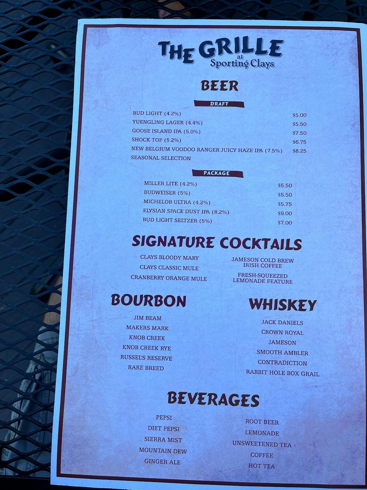 Menu at The Grille at Sporting Clays desserts, Seven Springs, 199 Teal Dr