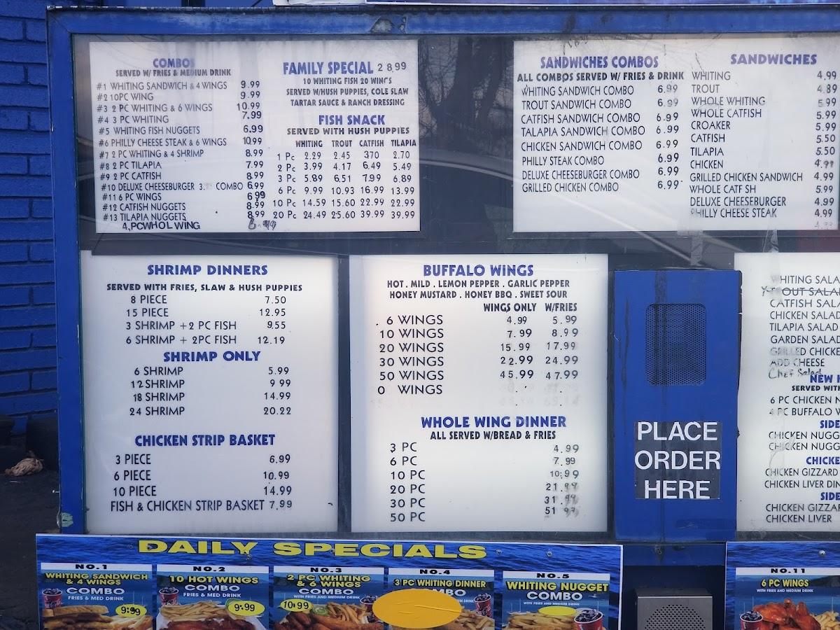 Menu at Boston fish supreme restaurant, Birmingham, 144 6th Ave SW