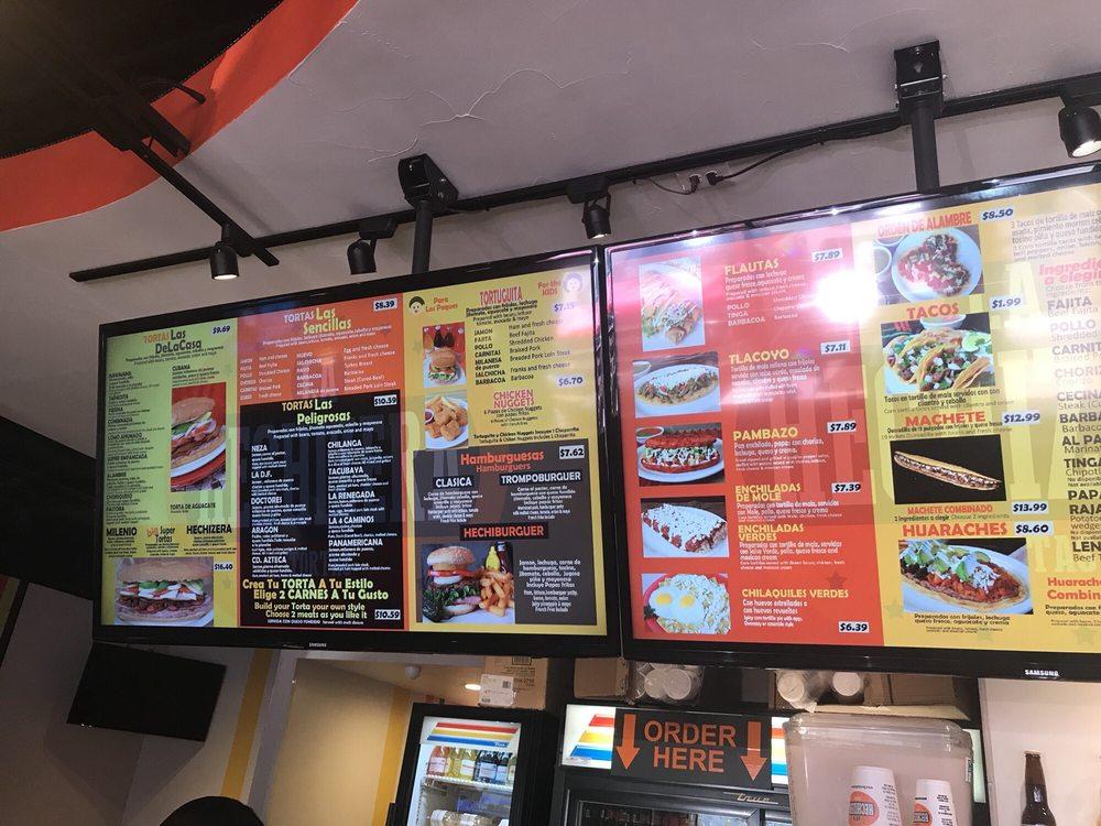 Menu at La Hechizera Tortas restaurant, Arlington, 924 N Collins St