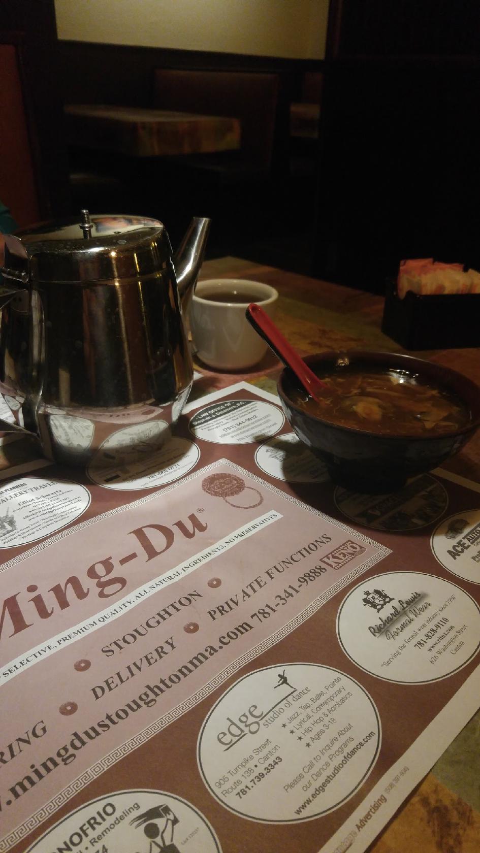 Menu at Ming Du Restaurant, Stoughton