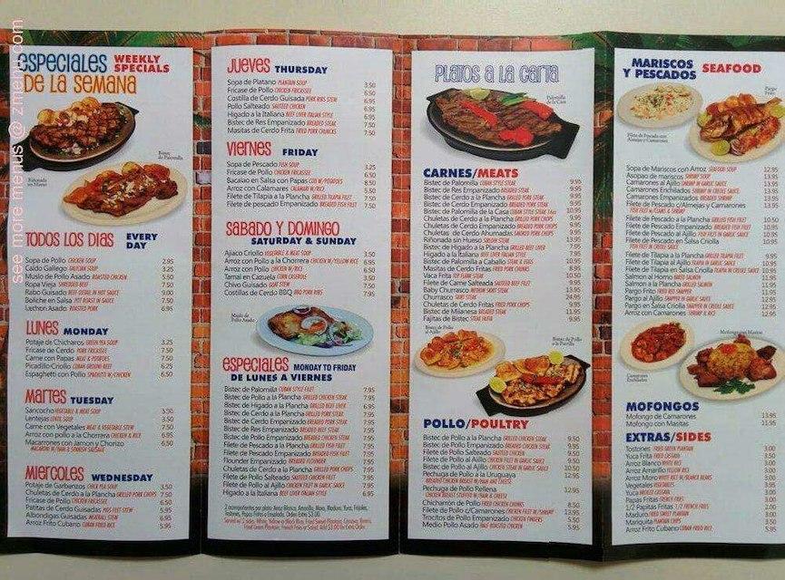 Menu at Pio Pio Cafe & Restaurant 63, West New York, Hudson Ave