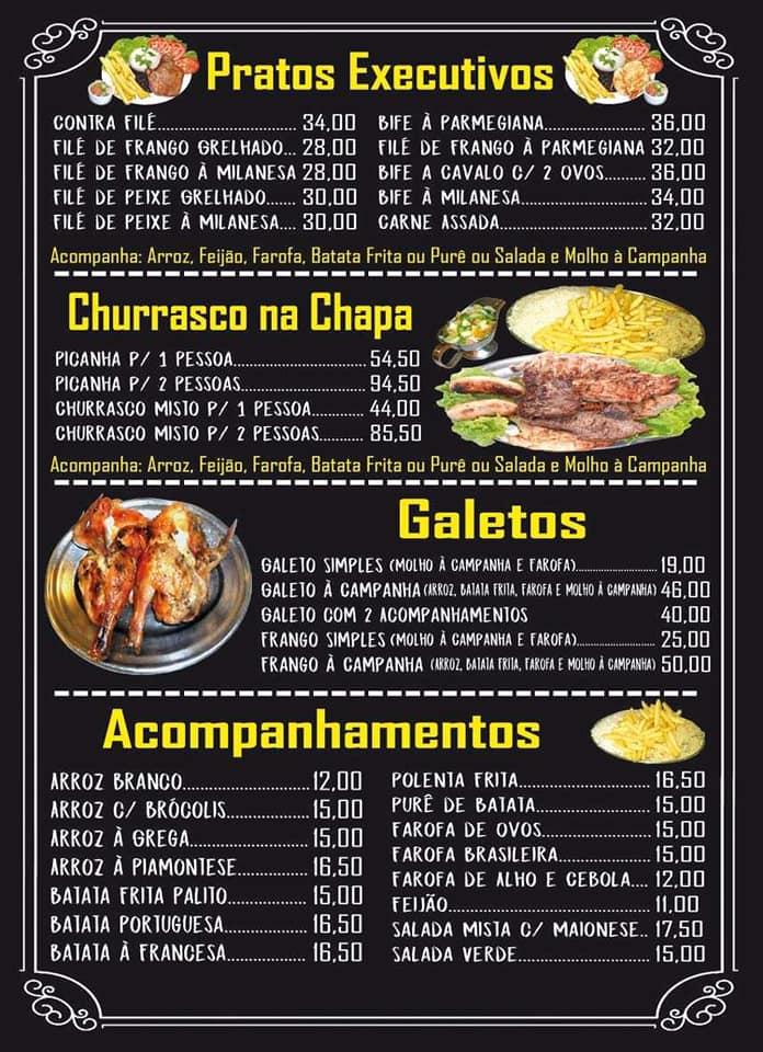 Galeto Tijuca cardápio