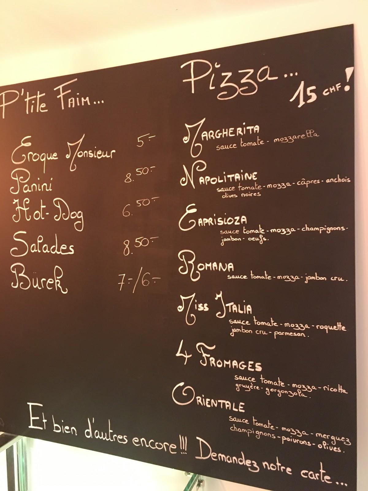 Speisekarte von Pizzeria Tea Room des Arcades, Coppet, Grand'Rue 28
