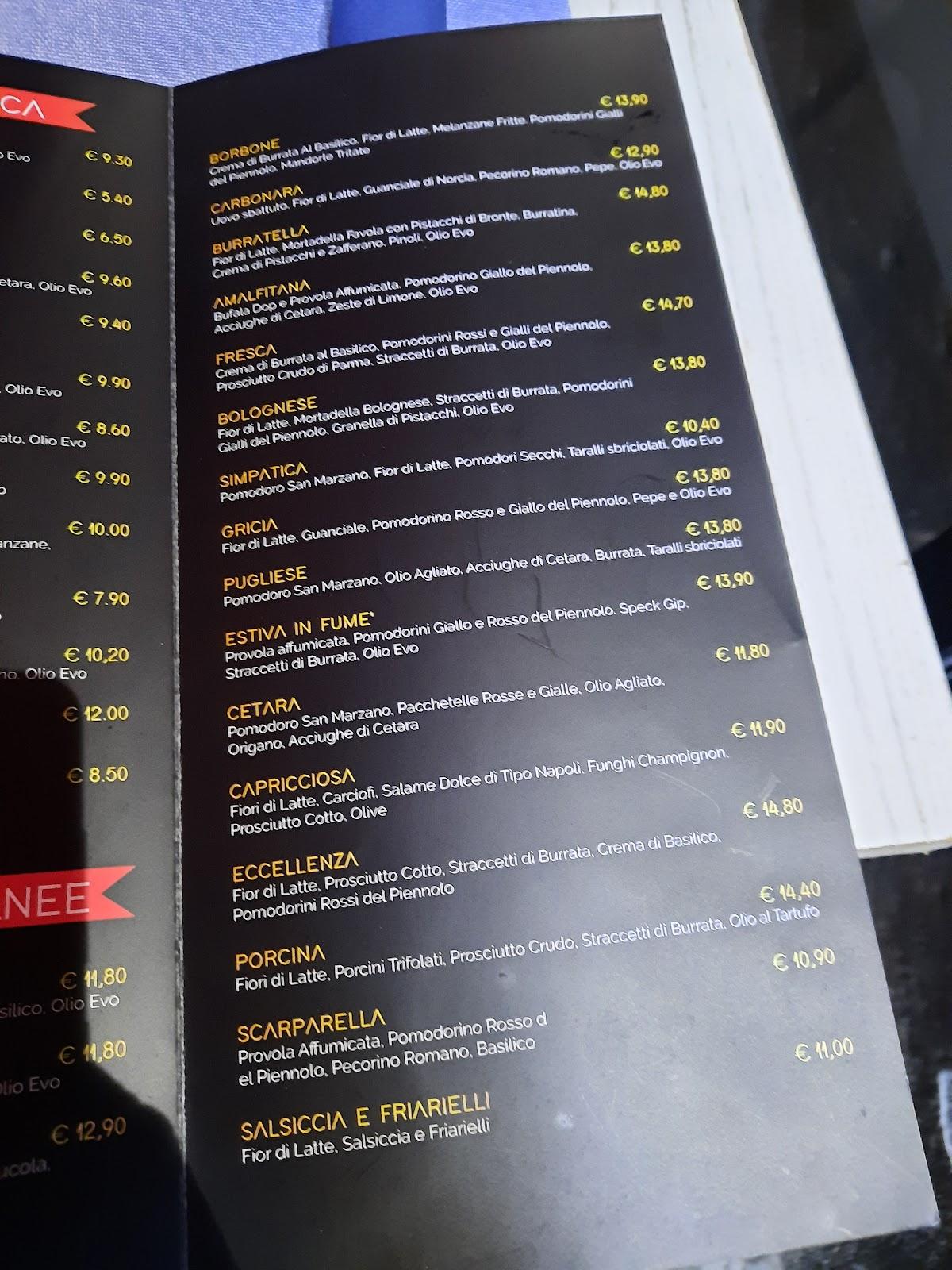 Menu di Pomodoro & Mozzarella • F.lli D’Auria pizza Gourmet 