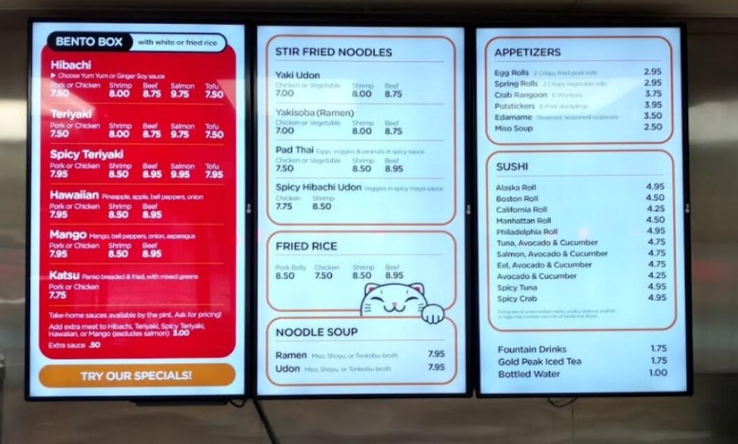 Menu at Bento Go restaurant, Columbus