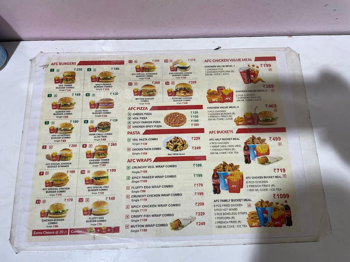 AFC- American Fried Chicken (Undri) menu