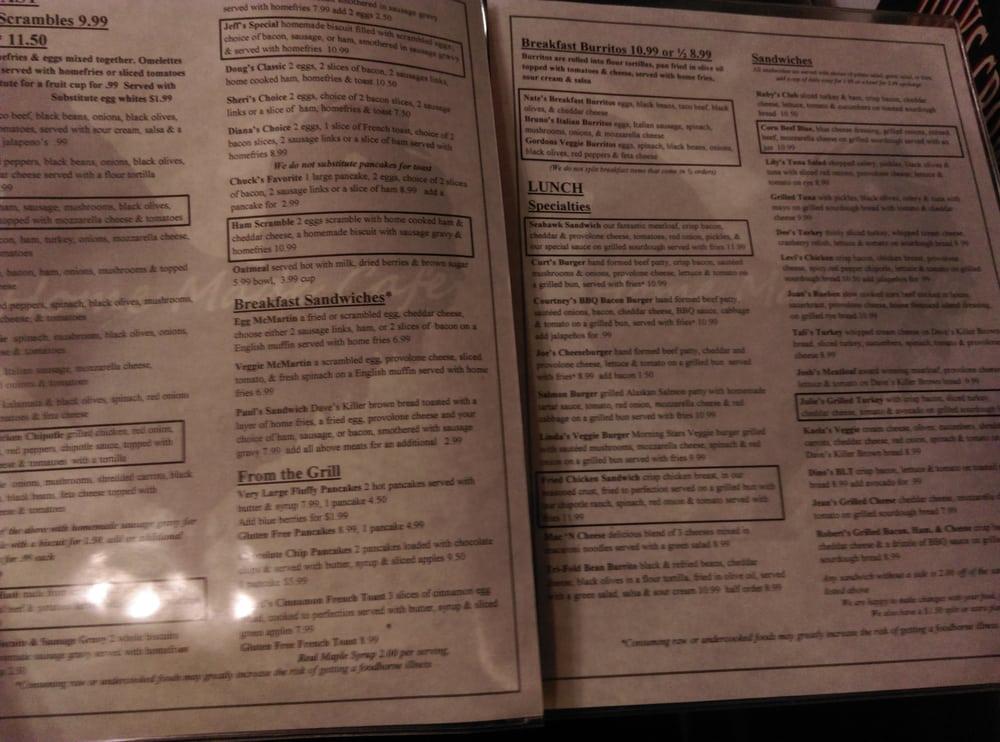 Menu at Home Made Cafe, Port Orchard