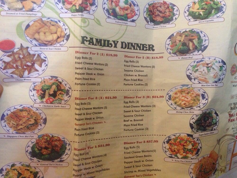 Menu at Ming Moon restaurant, Falmouth