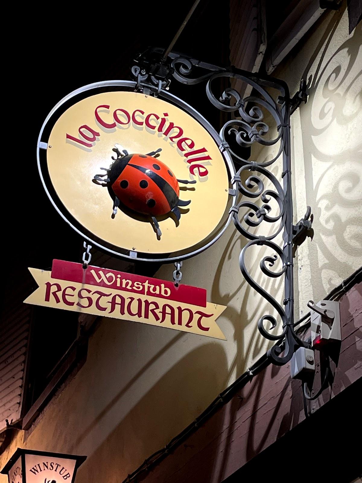 La Coccinelle restaurant Strasbourg Menu du restaurant et