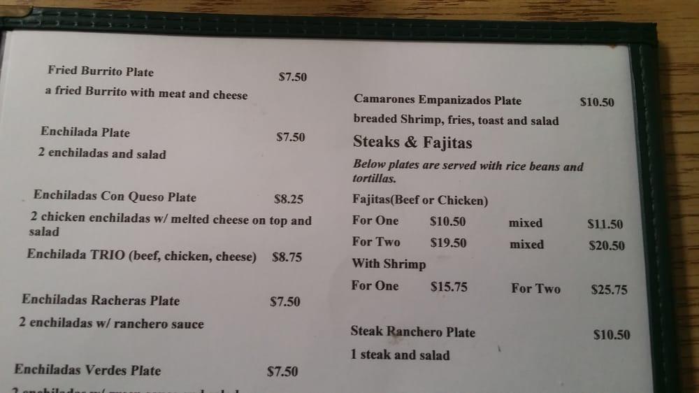 Menu at L & S Mexican Restaurant, Luling, 310 E Pierce St