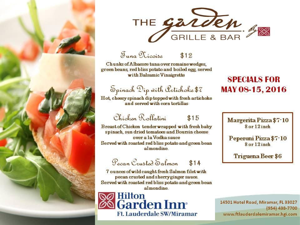 Menu at Garden Grille & Bar, Miramar