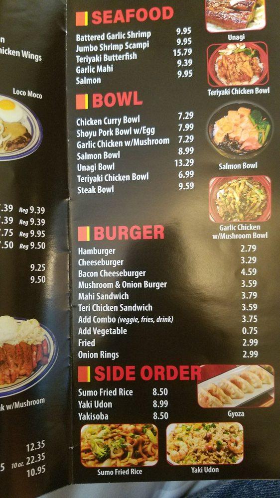 Menu at Pan's Kitchen restaurant, Kaneohe