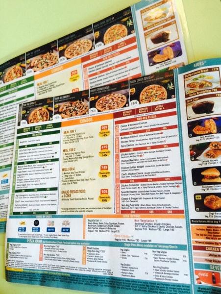 Menu at Domino's Pizza, Kakinada, 2-1-47