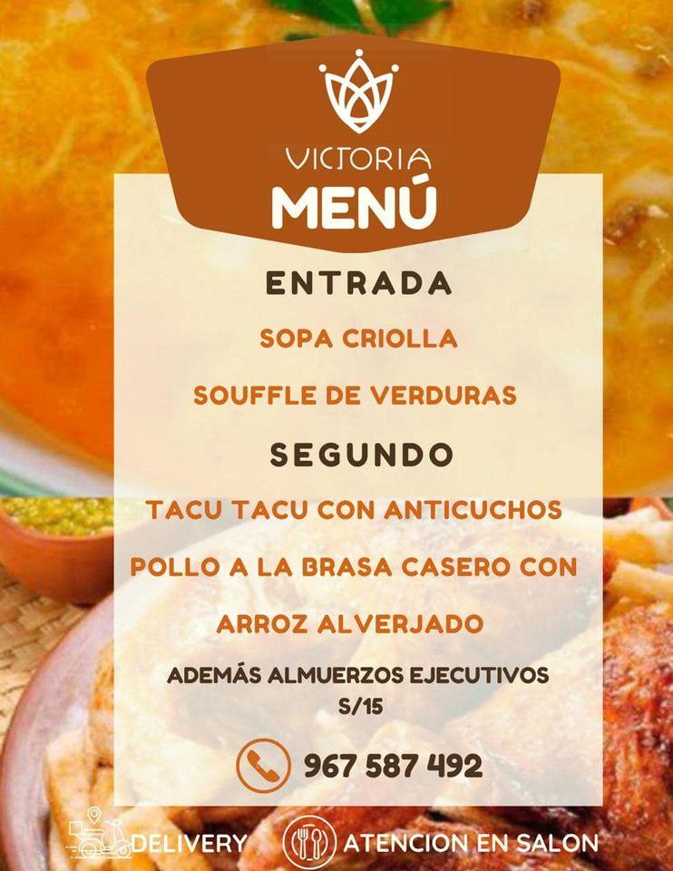 Menu at Victoria Bar & Resturant, Chiclayo