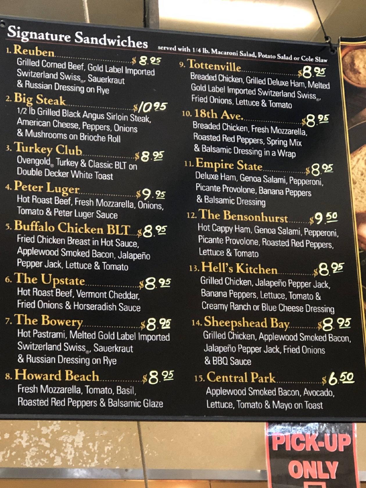 Menu at New York Water Bagel Co restaurant, Toms River