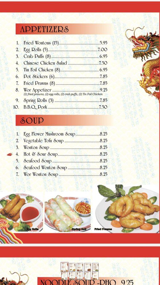 Menu at Golden Chopstix restaurant, Riverbank