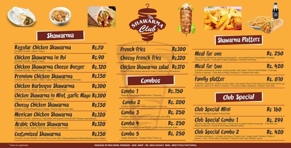 Café Ave Maria- Taleigao menu