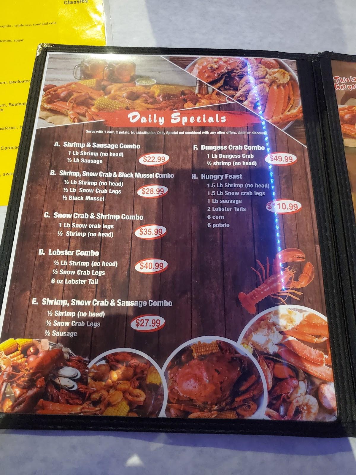 Menu at Crabs Landing restaurant, St. Louis