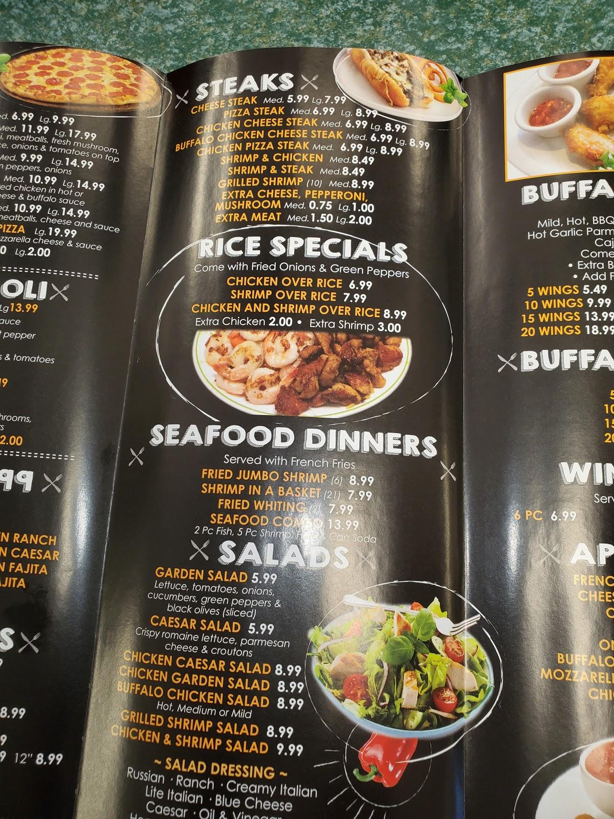 Menu at Italiano's pizza and wings, and fried chicken pizzeria