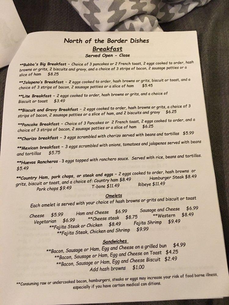 Menu at Jalapeno's Authentic Mexican Grill restaurant, Somerville