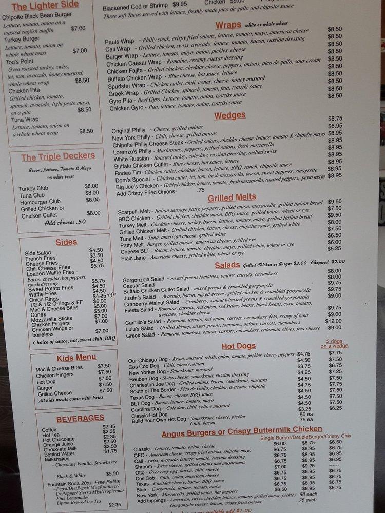 Menu At Joey B's Restaurant, Greenwich