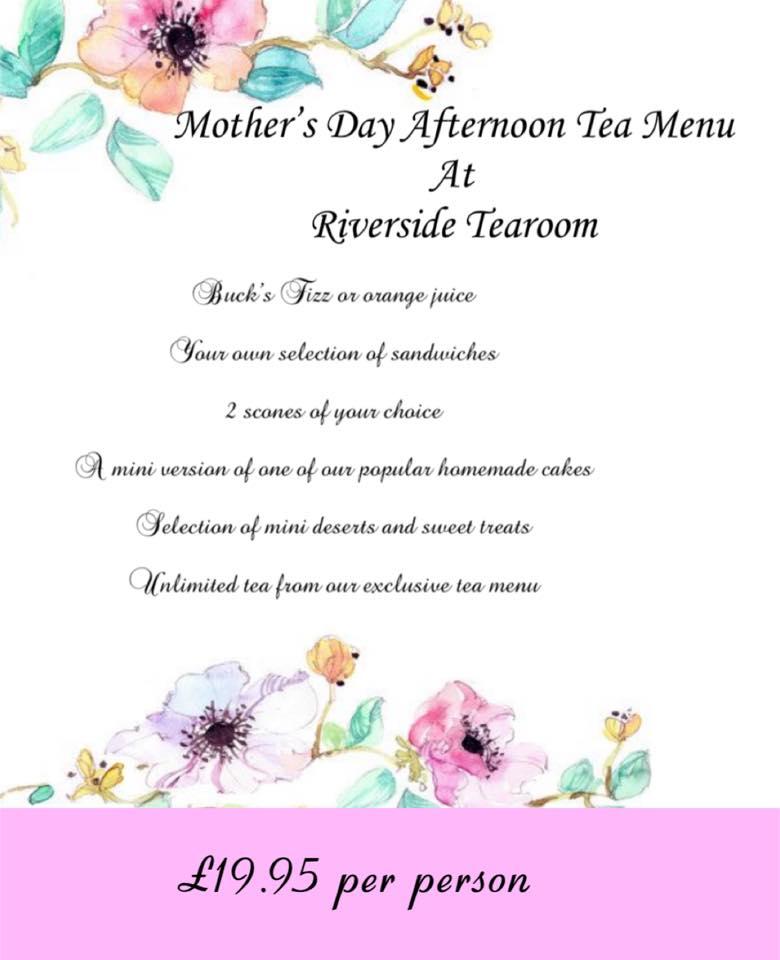 Menu at Riverside Tea Room Eynsford cafe, Eynsford