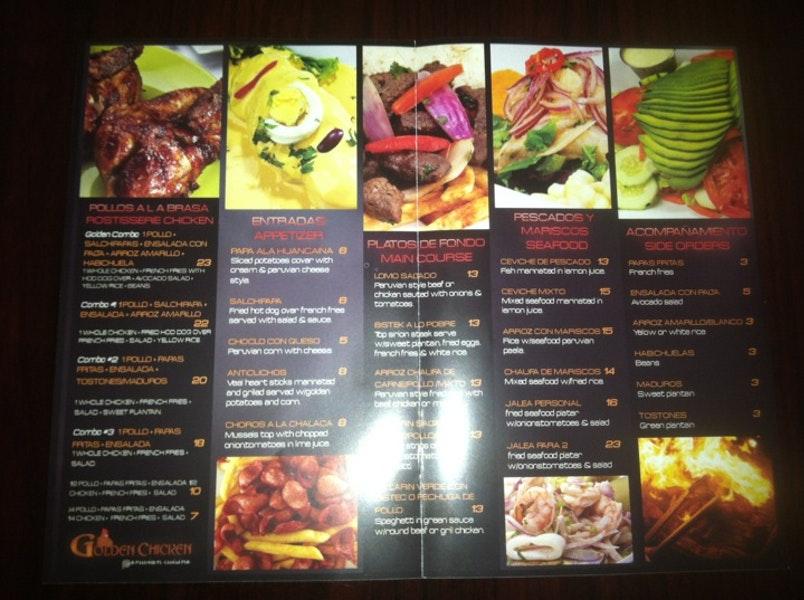 Menu At Golden Chicken Restaurant Bay Shore