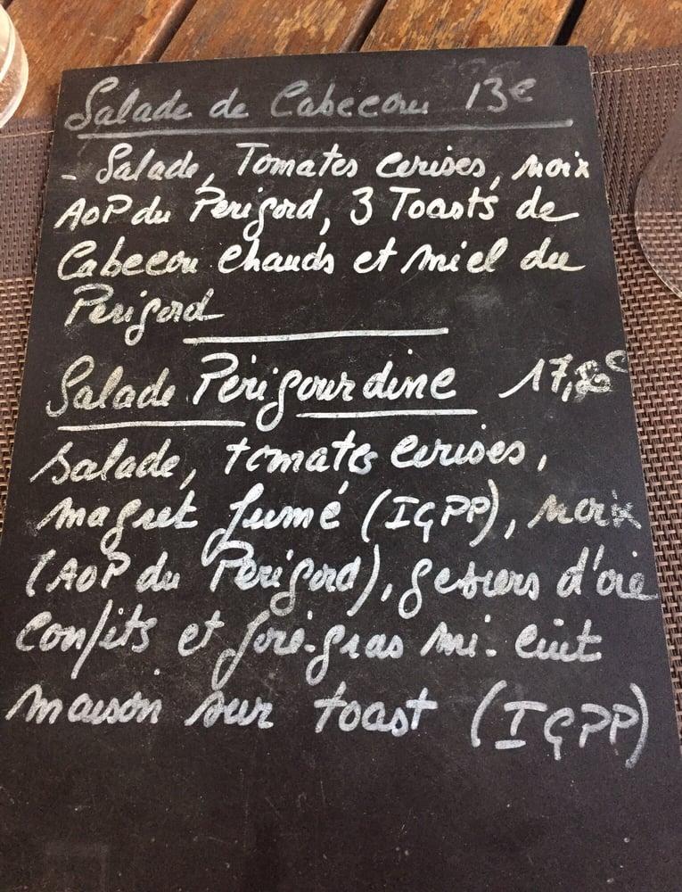 Menu Au Aux Berges De La V Z Re Montignac Restaurant Montignac