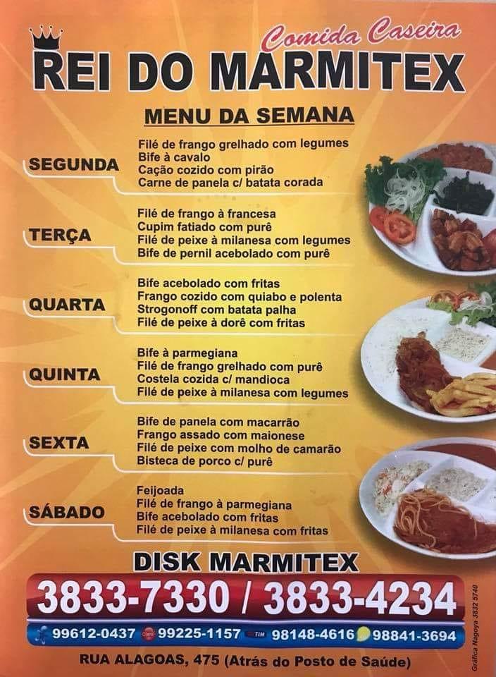 Restaurante Rei do Marmitex cardápio