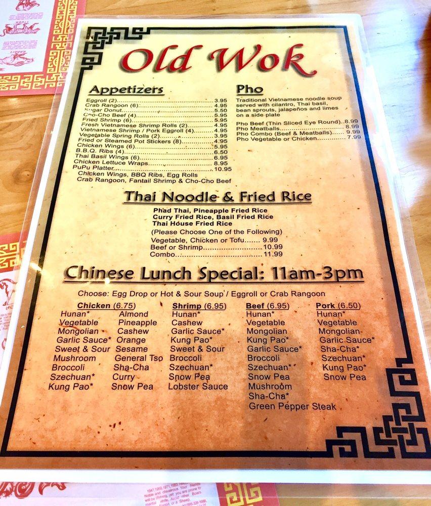 Menu at Old Wok Barry Rd, Kansas City