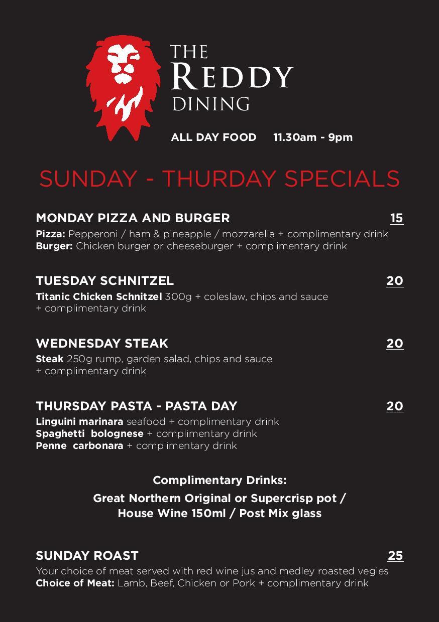 Menu At Red Lion Hotel Pub Bar Rockhampton City menu-at-red-lion-hotel-pub-bar-rockhampton-city