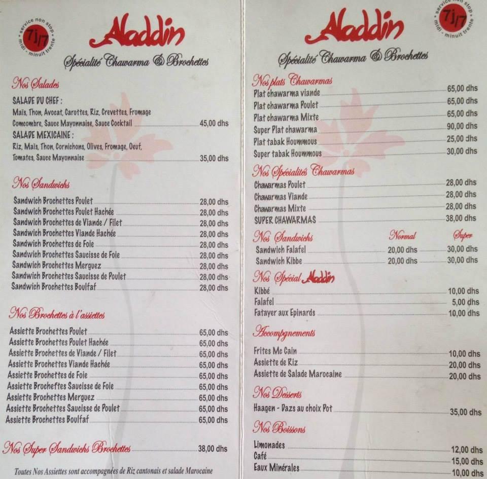 Aladdin Cafe Menu, Menu For Aladdin Cafe, Park Circus Area, Kolkata ...