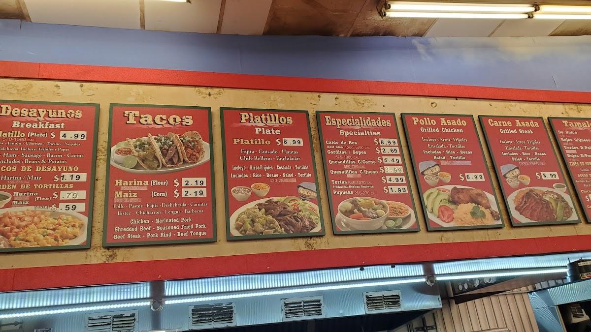 Menu at La Michoacana Meat Market, Houston, Aldine Mail Rte Rd