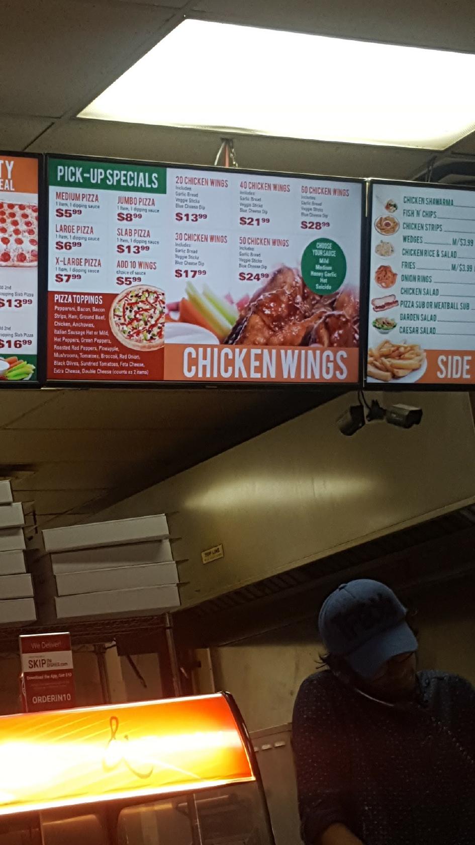 Menu at Queen's Pizza & Wings pizzeria, Hamilton, 178 Queen St S