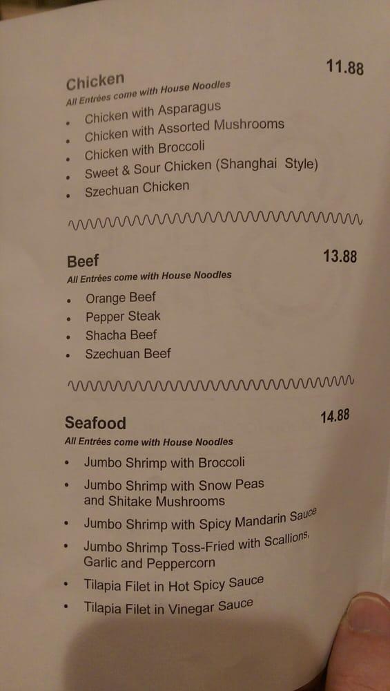 Menu at Noodle Eighty Eight restaurant, Souderton
