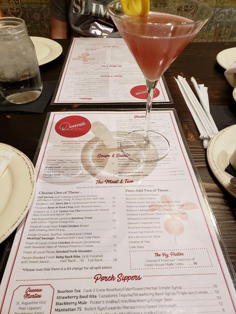 Menu at Queenie's Restaurant, Bar, & Events, Canton