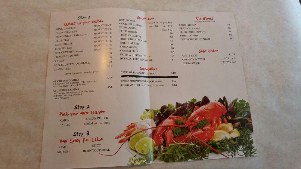 Menu at Seafood Boil restaurant, Dunellen